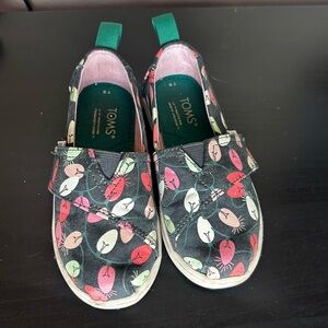 TOMS Toddler Alpargata Christmas Lights Glow in the Dark Sz 9